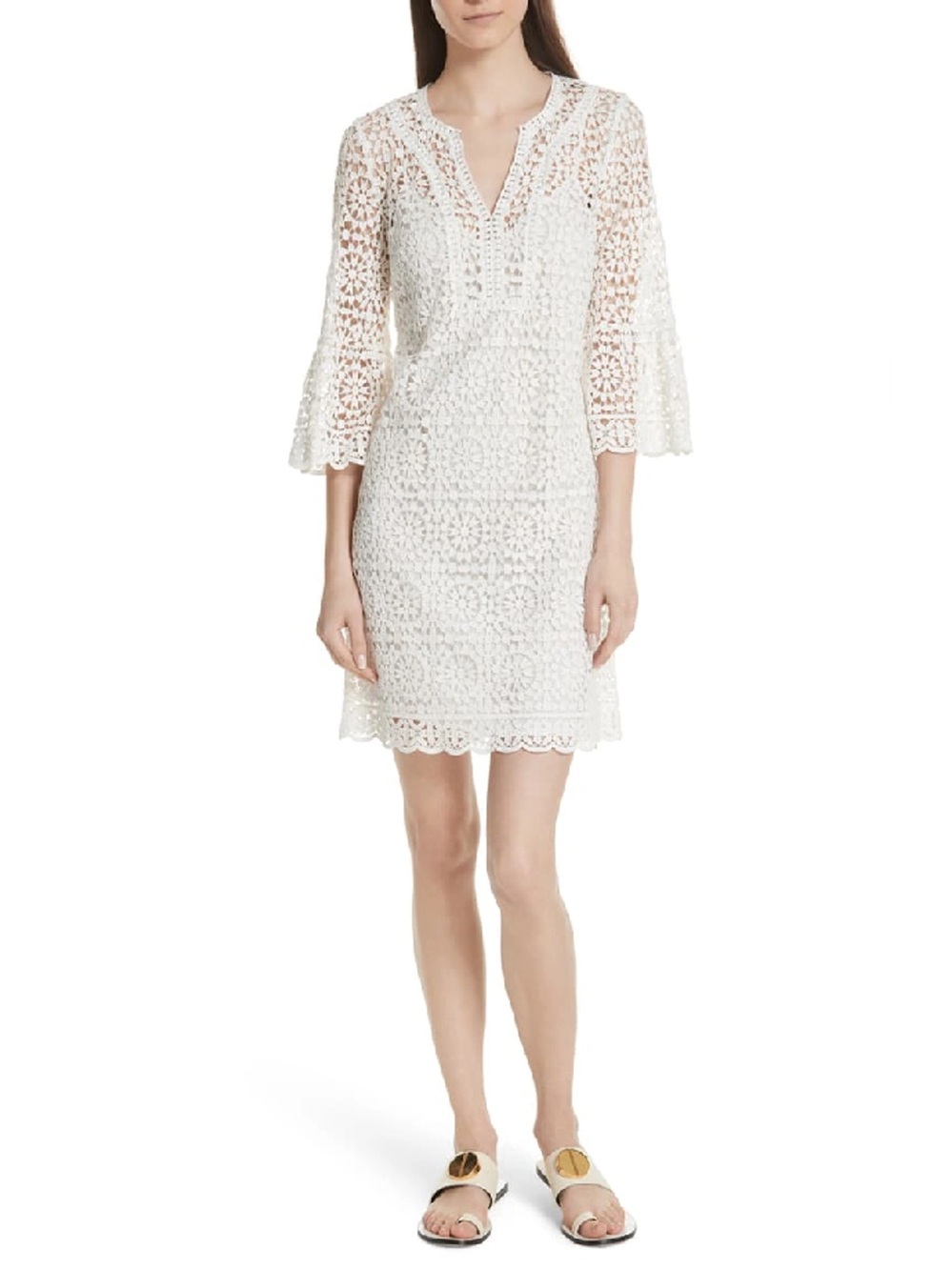 Kate‎ spade new York California dreaming crochet lace bell sleeve dress